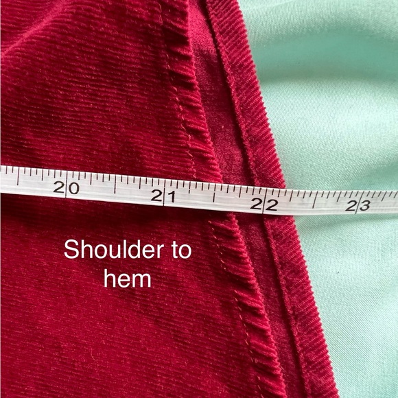 Universal Threads Women’s Red Corduroy Long Sleeve Blouse - Picture 8 of 8